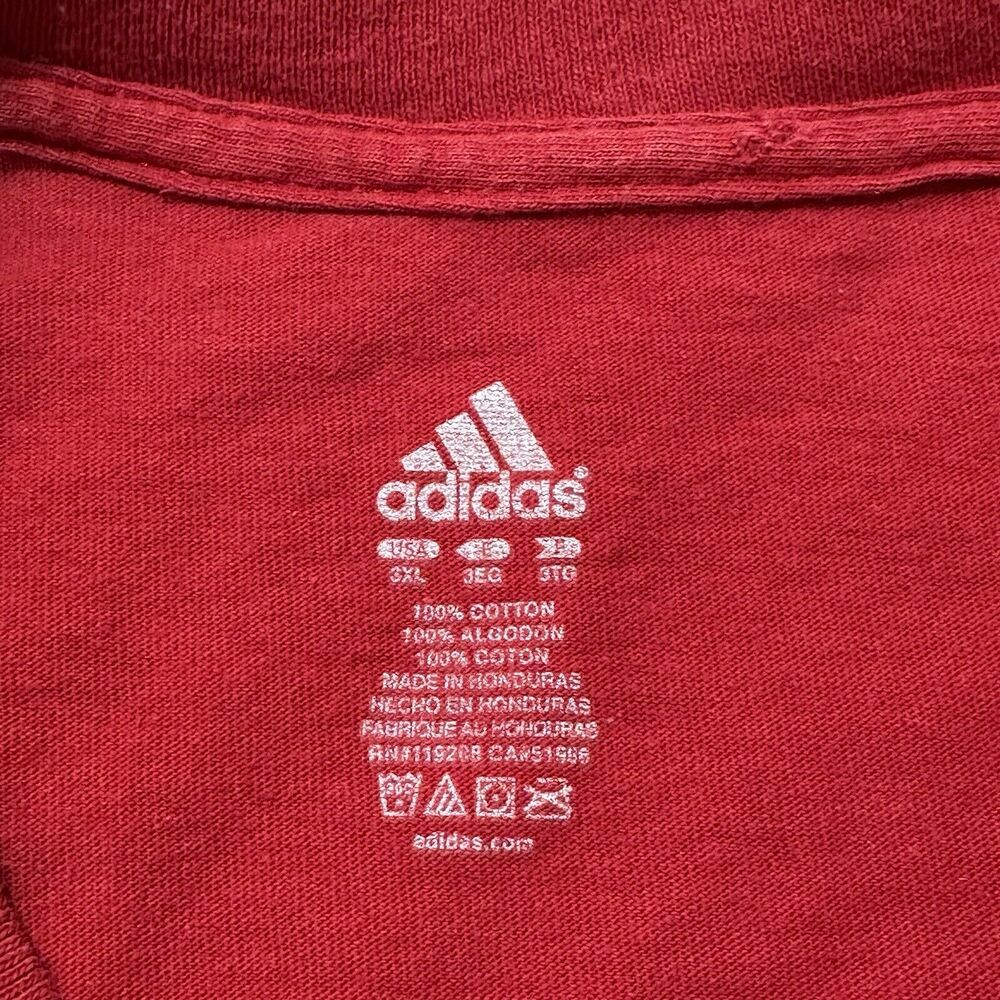Adidas Men's 3XL Long Sleeve Crewneck Pullover T-Shirt White Logo Cotton - Picture 3 of 14